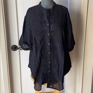 FREE PEOPLE BLACK BLOUSE